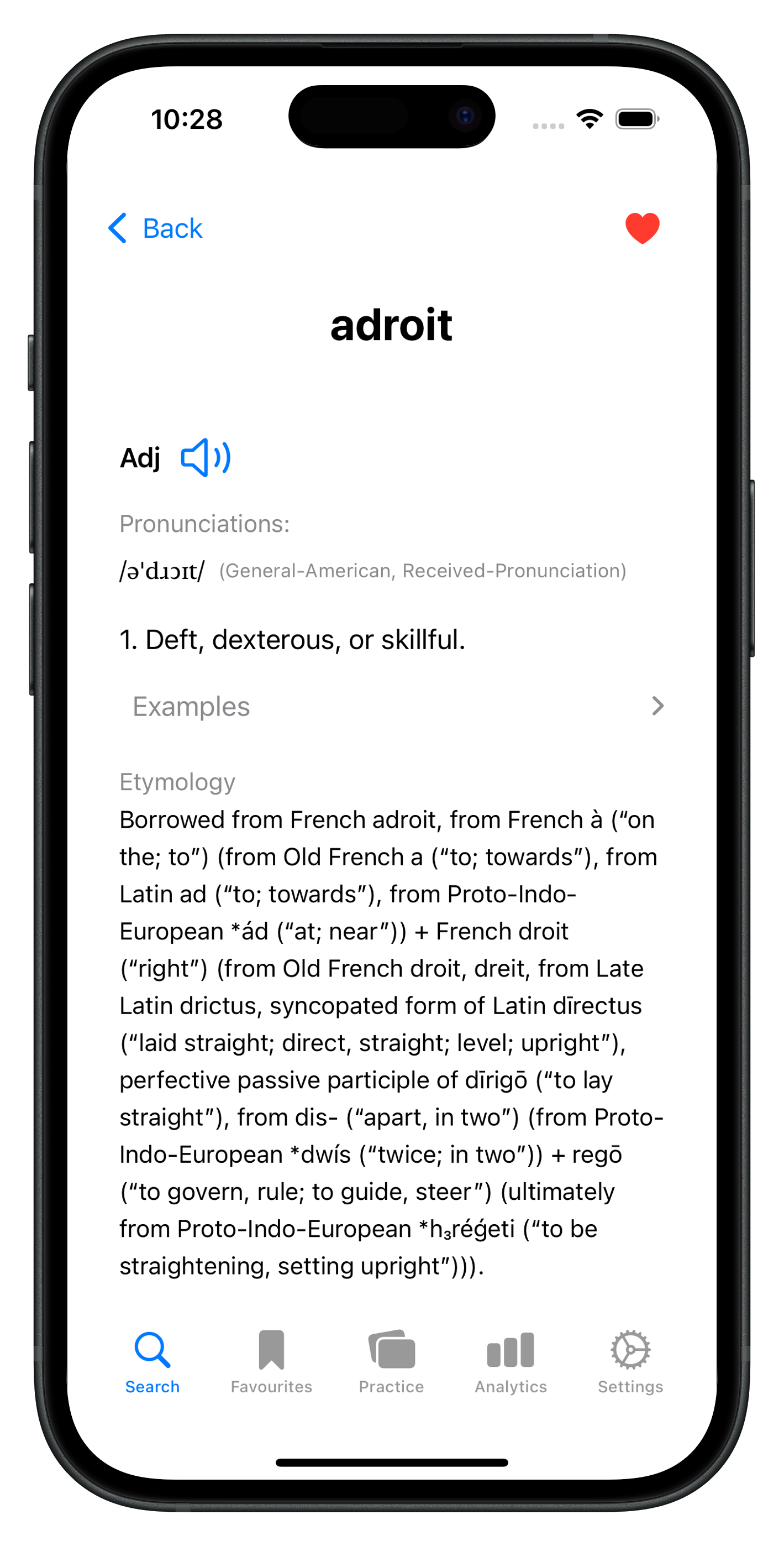 Definition of Adroit